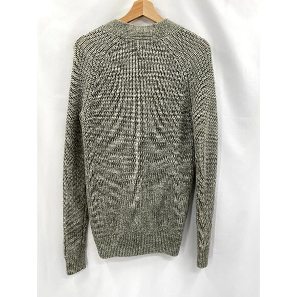 ATM Gray Chunky Knit Cardigan Sweater - Picture 3 of 4